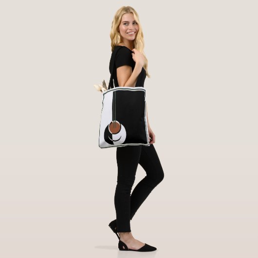  Art Deco, Koffiebeker met stoom Tote Bag (Op model)