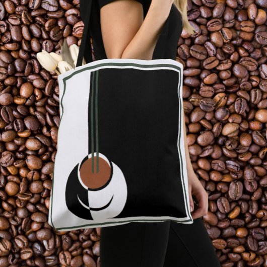 Art Deco, Koffiebeker met stoom Tote Bag