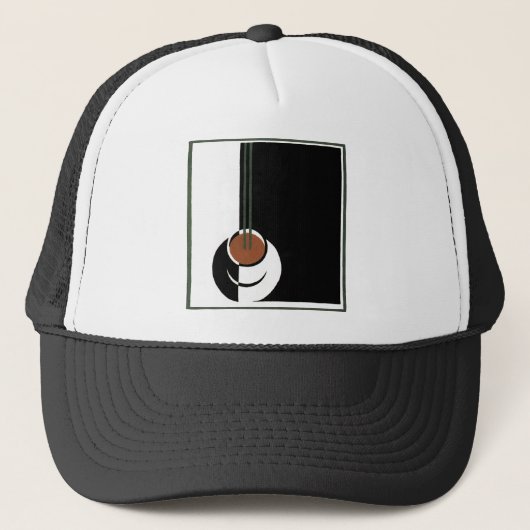 Art Deco, Koffiebeker met stoom Trucker Pet (Voorkant)