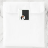  Art Deco, Koffiebeker met stoom Vierkante Sticker (Tas)