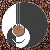  Art Deco, Koffiebeker met stoom Zandsteen Onderzetter