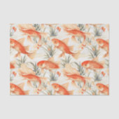 Art Deco Koi Fish Decoupage Tissuepapier (Voorkant)