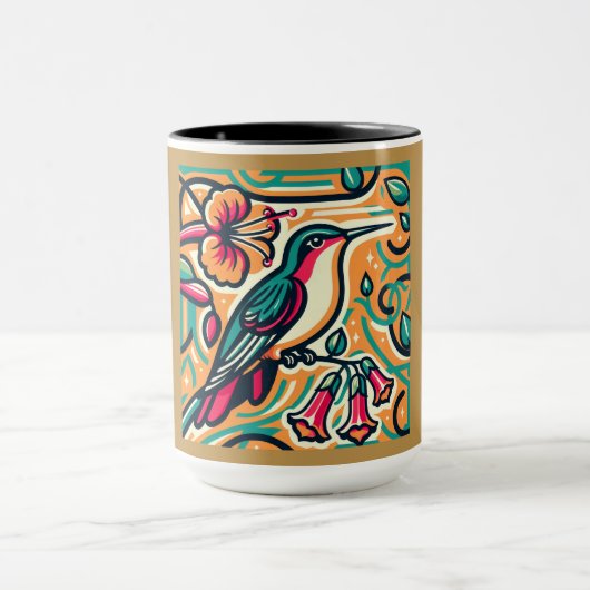 Art Deco Kolibrie Mok (Midden)
