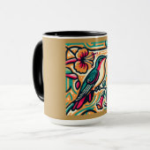 Art Deco Kolibrie Mok (Voorkant links)