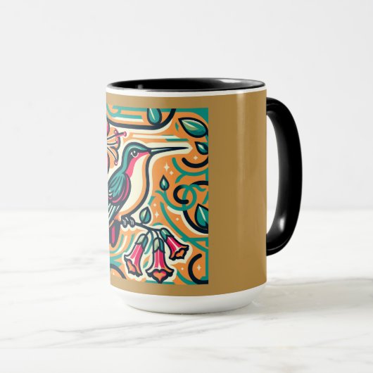 Art Deco "Kolibrie" Mok (Voorkant rechts)