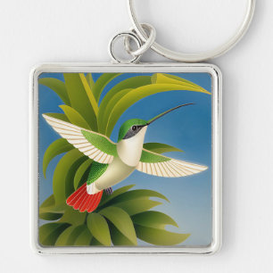 Art Deco Kolibrie Sleutelhanger