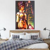 Art Deco Koningin van 2025 Canvas Afdruk (Insitu (Slaapkamer))