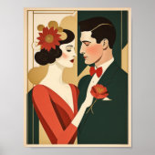 Art Deco koppel Poster (Voorkant)