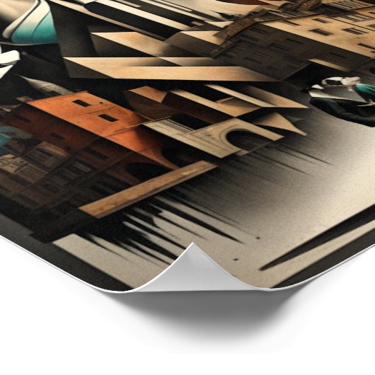 Art Deco koppel Poster (Hoek)