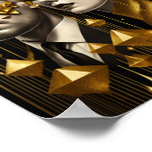 Art Deco koppel Poster (Hoek)