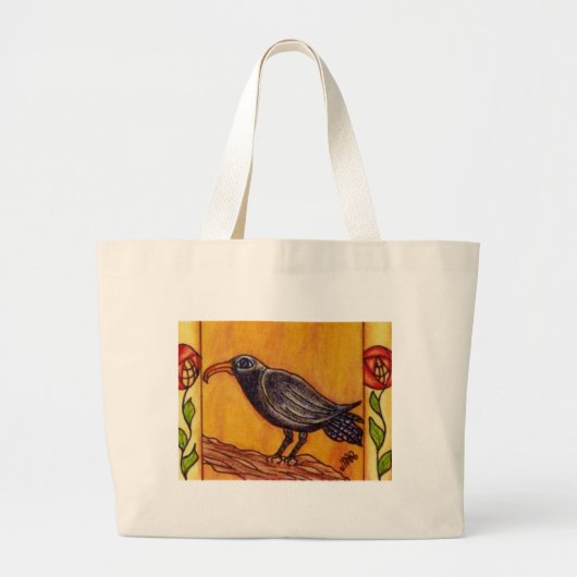 Art Deco Kraai en Rozen Tas (Voorkant)