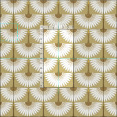 Art Deco kranen goud Stof (Delen)