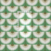 Art Deco kranen weide groen Stof (Delen)