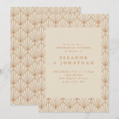  Art Deco Kunst verbrand Oranje repetitie Kaart (Voorkant / Achterkant)