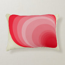 Art Deco kussen in rood en goud.