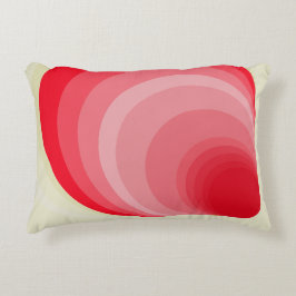 Art Deco kussen in rood en goud.