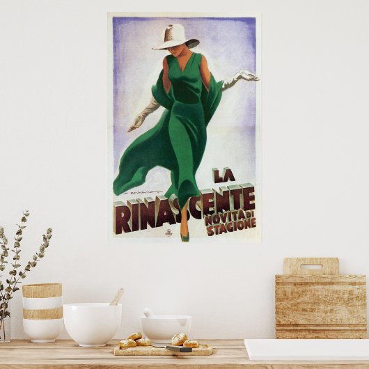  art Deco La Rinascente 1900 Poster (Keuken)