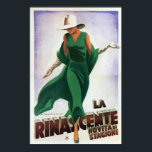 art Deco La Rinascente 1900 Poster<br><div class="desc">Dit digitale afbeelding is afkomstig van het prachtige Italiaanse Art Deco poster begin jaren 1900 en van Marcello Dudovich, getiteld "La Rinascente Novita di Stagione". Het is voorzien van een elegant geklede vrouw in smaragdgroene jurk met bijpassende blaaskapje en schoenen. Een geweldig stuk memorabilia en cadeau voor de minnaar van...</div>
