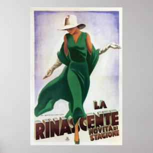  art Deco La Rinascente 1900 Poster