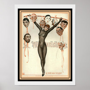Art Deco La Vie Parisienne 12 x 16 Afdrukken Poster