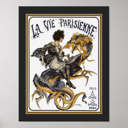 Art Deco La Vie Parisienne Poster uit 1920 (bewerk (Voorkant)