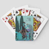  Art Deco La Villa d'Este door George Barbier Pokerkaarten (Achterkant)