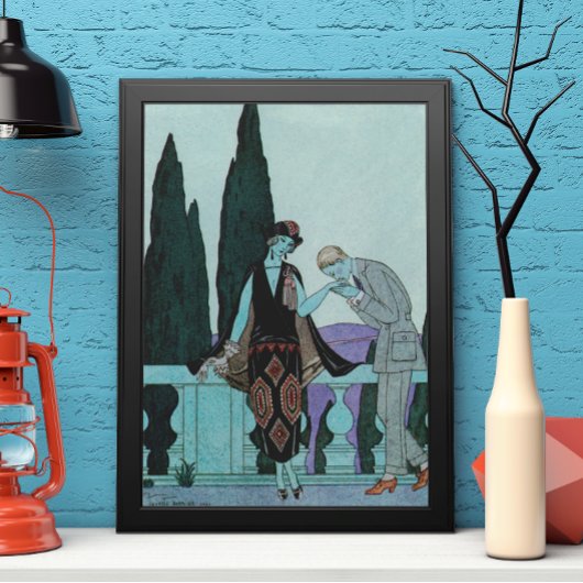 Art Deco La Villa d'Este door George Barbier Poster