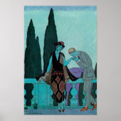 Art Deco La Villa d'Este door George Barbier Poster (Voorkant)