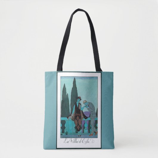  Art Deco La Villa d'Este door George Barbier Tote Bag (Voorkant)