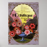 Art Deco Label Odalisque Toilette Poster<br><div class="desc">Het mooie nieuwe etiket in lavender en andere lentkleuren. Parfum,  keulen,  toiletwater.</div>