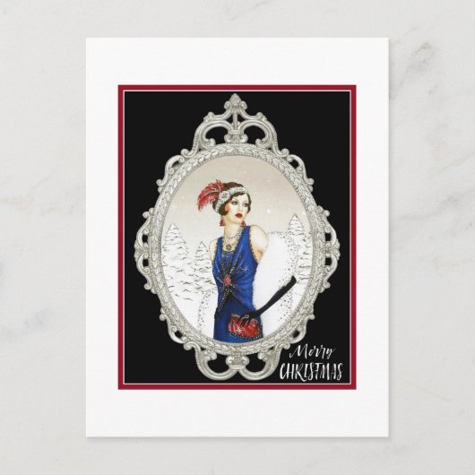 Art Deco Lady 1920s Briefkaart (Voorkant)