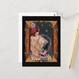 Art Deco Lady 1920s Briefkaart