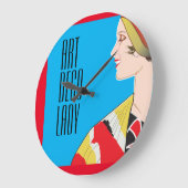 ART DECO LADY Acrylwand Klok (Hoek)