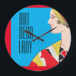ART DECO LADY Acrylwand Klok<br><div class="desc">Klassieke vrouwelijke schoonheid van de jaren dertig en veertig</div>