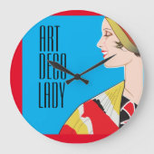 ART DECO LADY Acrylwand Klok (Voorkant)