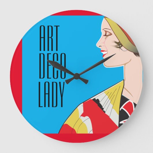 ART DECO LADY Acrylwand Klok (Voorkant)