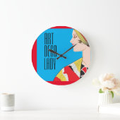 ART DECO LADY Acrylwand Klok (Huis)