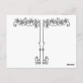 Art Deco Lady - BIANCA: Lila voorjaar Briefkaart (Achterkant)