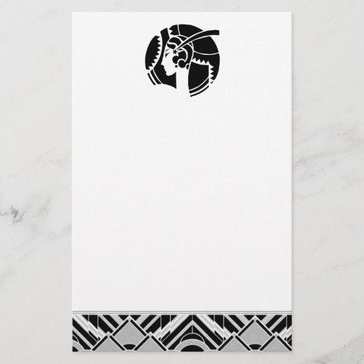 Art Deco Lady Briefpapier (Voorkant)