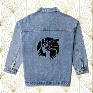 Art Deco Lady Denim Jas Jacket