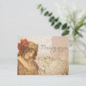 Art Deco Lady: denken aan jou Briefkaart (Staand voorkant)