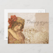 Art Deco Lady: denken aan jou Briefkaart (Voorkant / Achterkant)