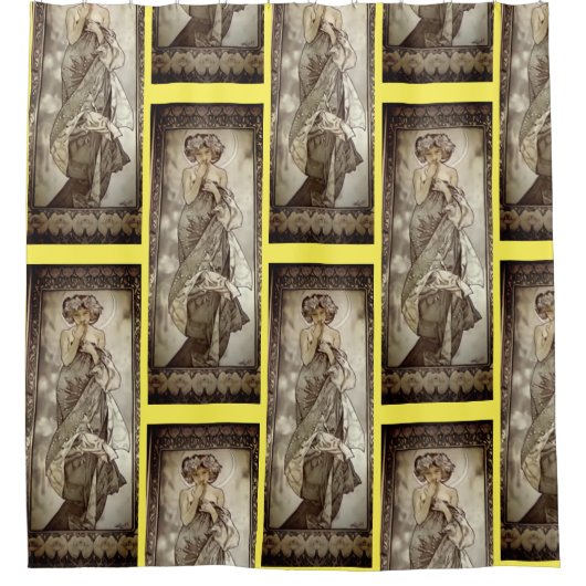  Art Deco Lady Douchegordijn (Voorkant)