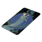  Art Deco Lady en Drakenmagneet Magneet (Linkerzijde)