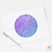Art Deco Lady - GINELLE in paars en blauw Ronde Sticker (Envelop)