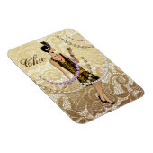 Art Deco Lady Gold Lace Magneet (Rechterzijde)