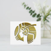 Art Deco Lady in Gold Briefkaart (Staand voorkant)