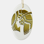 Art Deco Lady in Gold Keramisch Ornament (Rechts)
