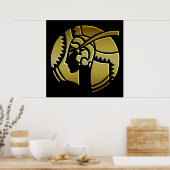 Art Deco Lady in Gold Poster (Keuken)