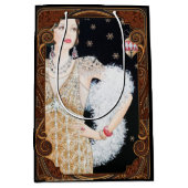 Art Deco Lady in Window Medium Cadeauzakje (Voorkant)